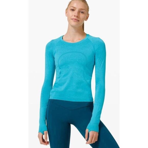 Lululemon Swiftly Tech Long Sleeve 2.0 *Race~SZ: 6 Ripple Wave Hawaiian Blue - Picture 1 of 8